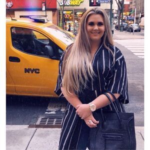 Cotton On White Black Pin Stripe Lightweight Oversized Long Cardigan | Size M/L